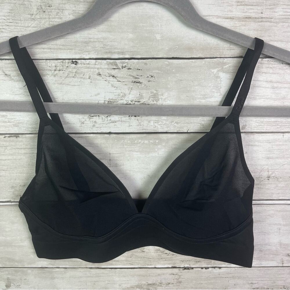 Aerie Black Mesh Bra Size Small
